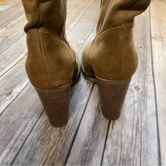 Free People Vegan Blake Heeled Tall Boots faux leather Sherpa shearling boho 41 - Picture 8 of 15